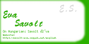 eva savolt business card